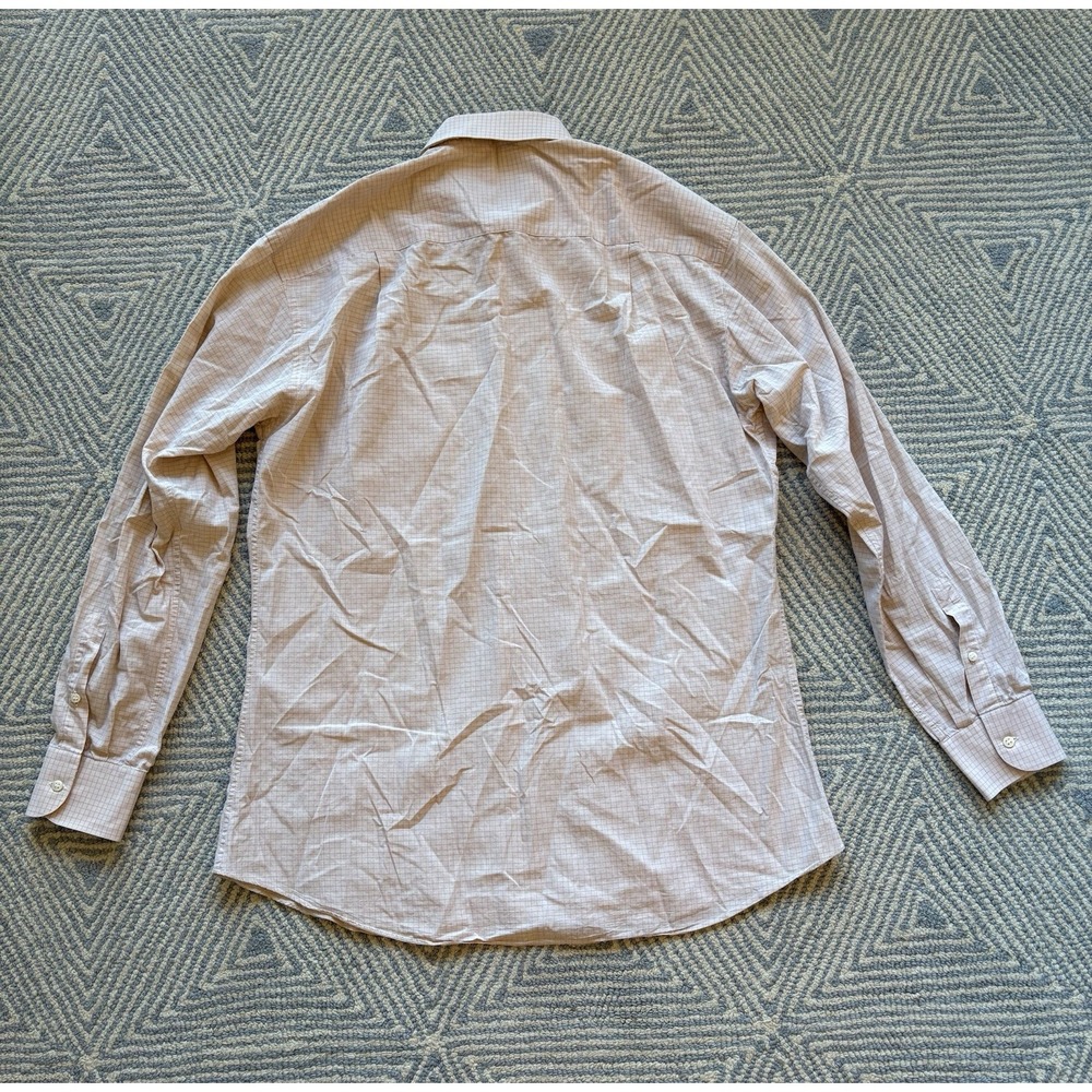 Ermenegildo Zenga Long Sleeve Button Shirt - Orange/Gray - 40 15.5 - Picture 5 of 5